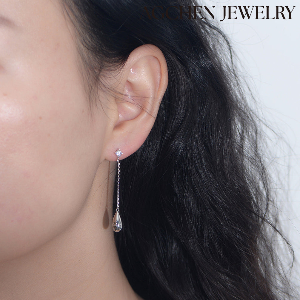 rose gold charms agchenjewelry rose gold earringwomen