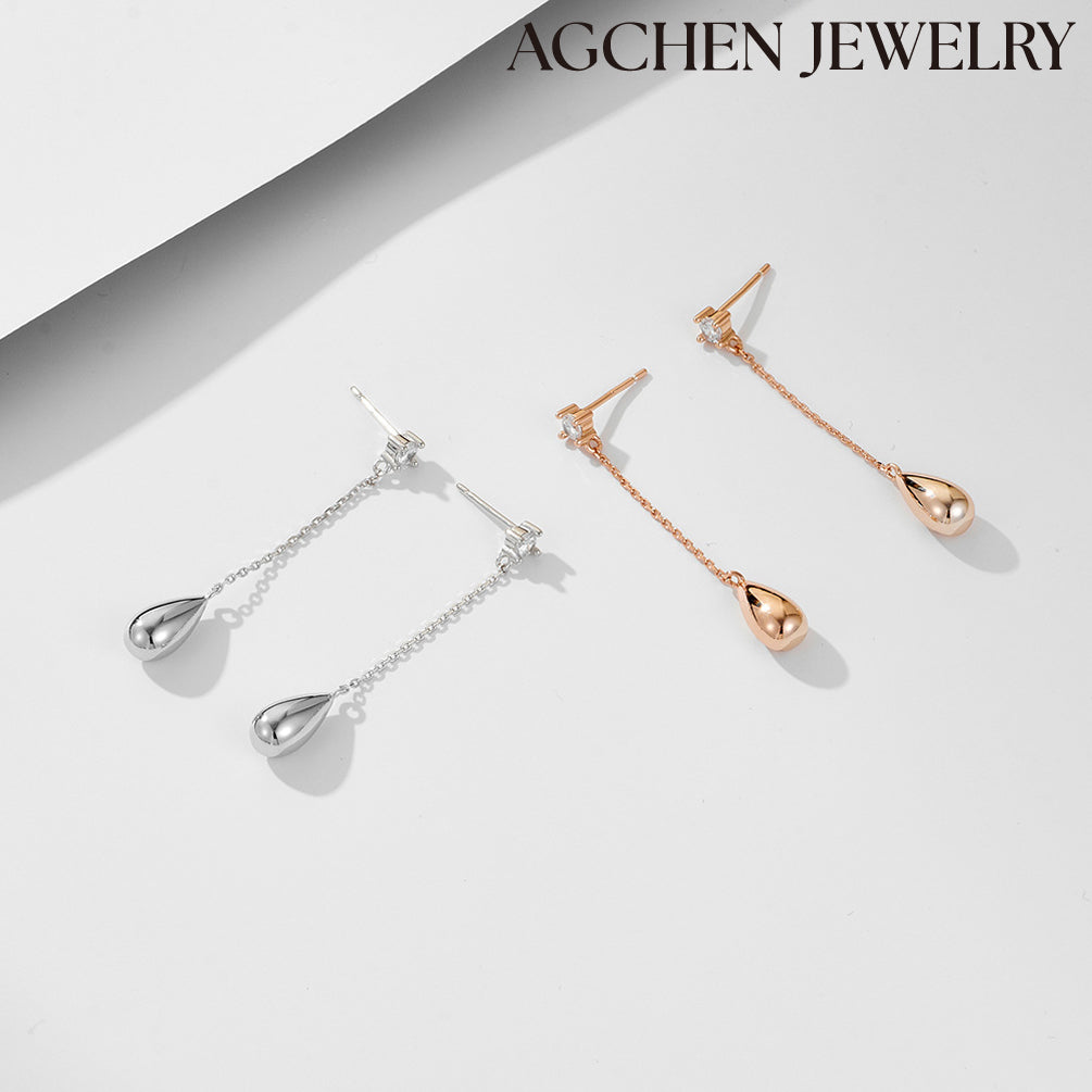 rose gold drop earrings rose gold jewelry set 