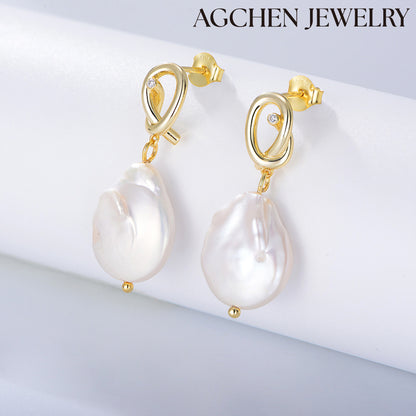 pink pearl earrings white pearl earring   pearl drop earrings