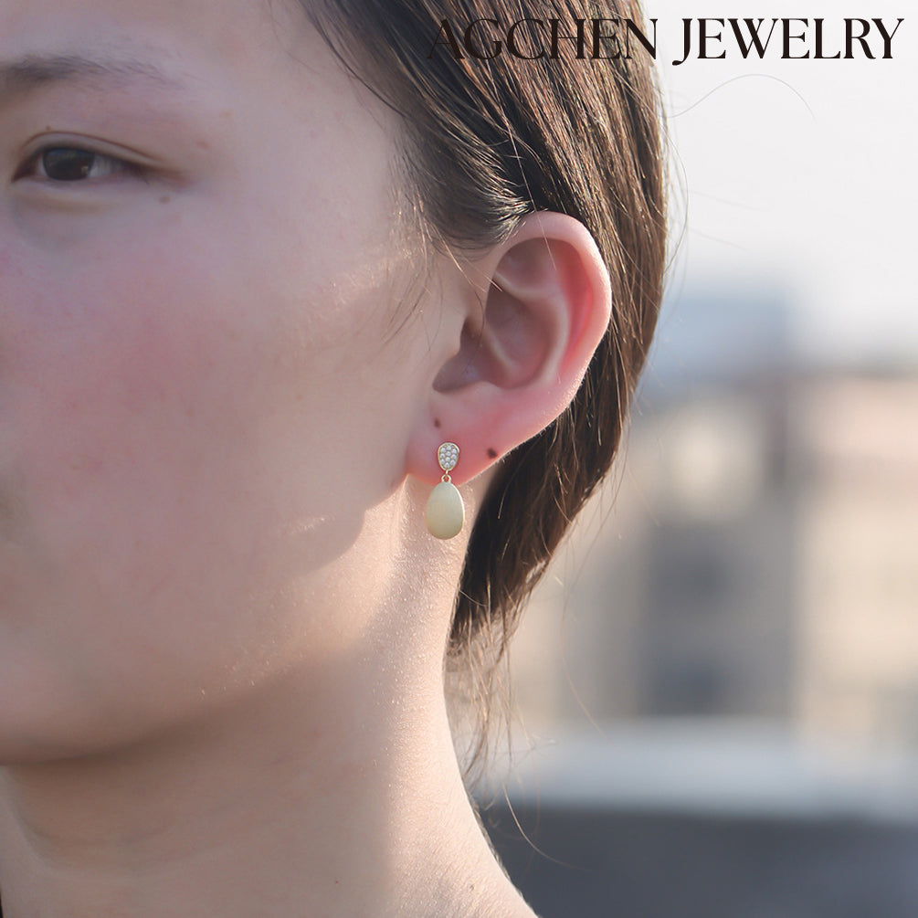  small drop earrings  drop hoop earrings  gold teardrop earrings