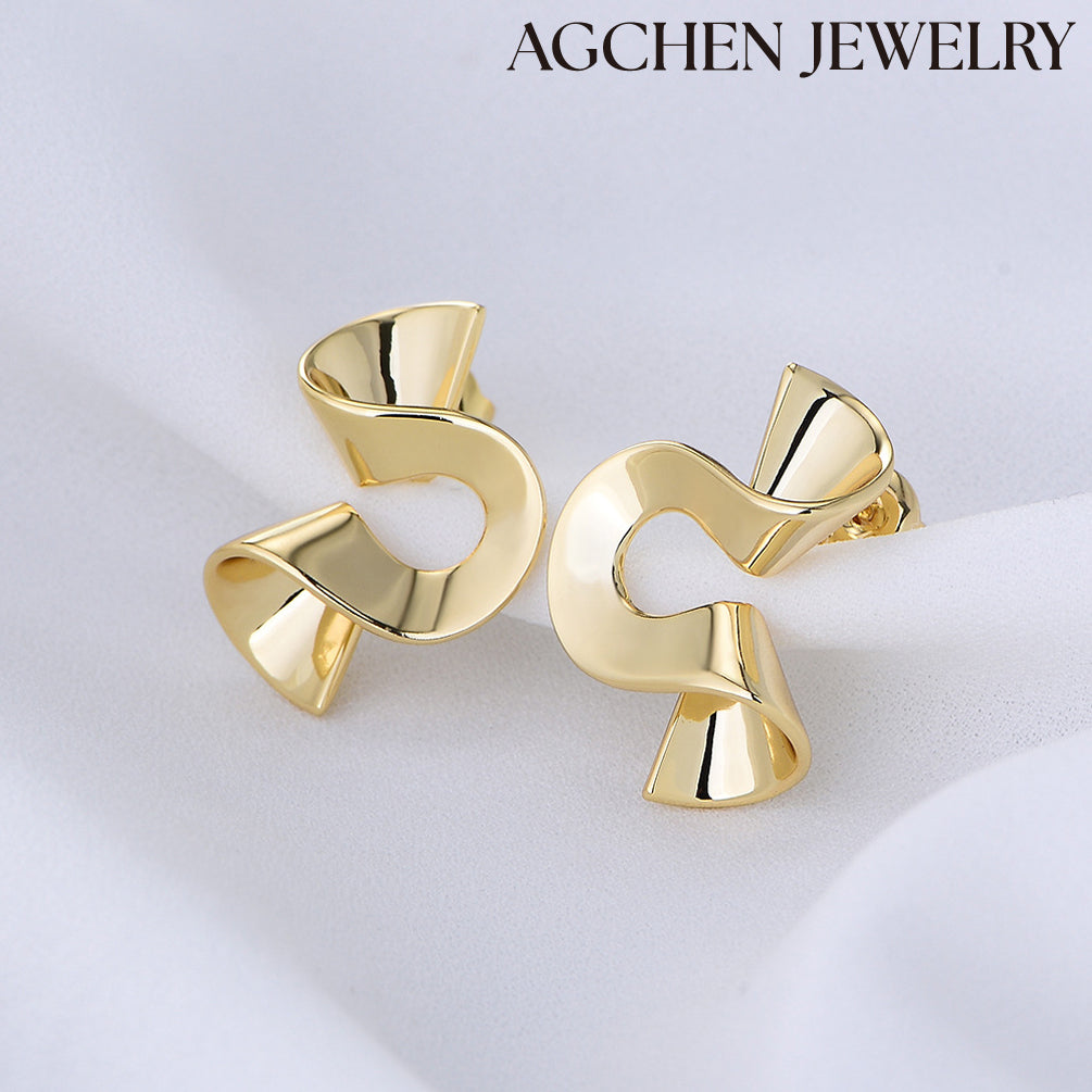 agchen jewelry 22kt gold sui dhaga earrings oxide earrings 