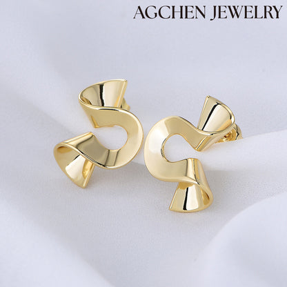 agchen jewelry 22kt gold sui dhaga earrings oxide earrings 