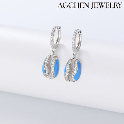 tortoise shell hoop earrings  blue earrings blue stone earrings blue topaz earrings