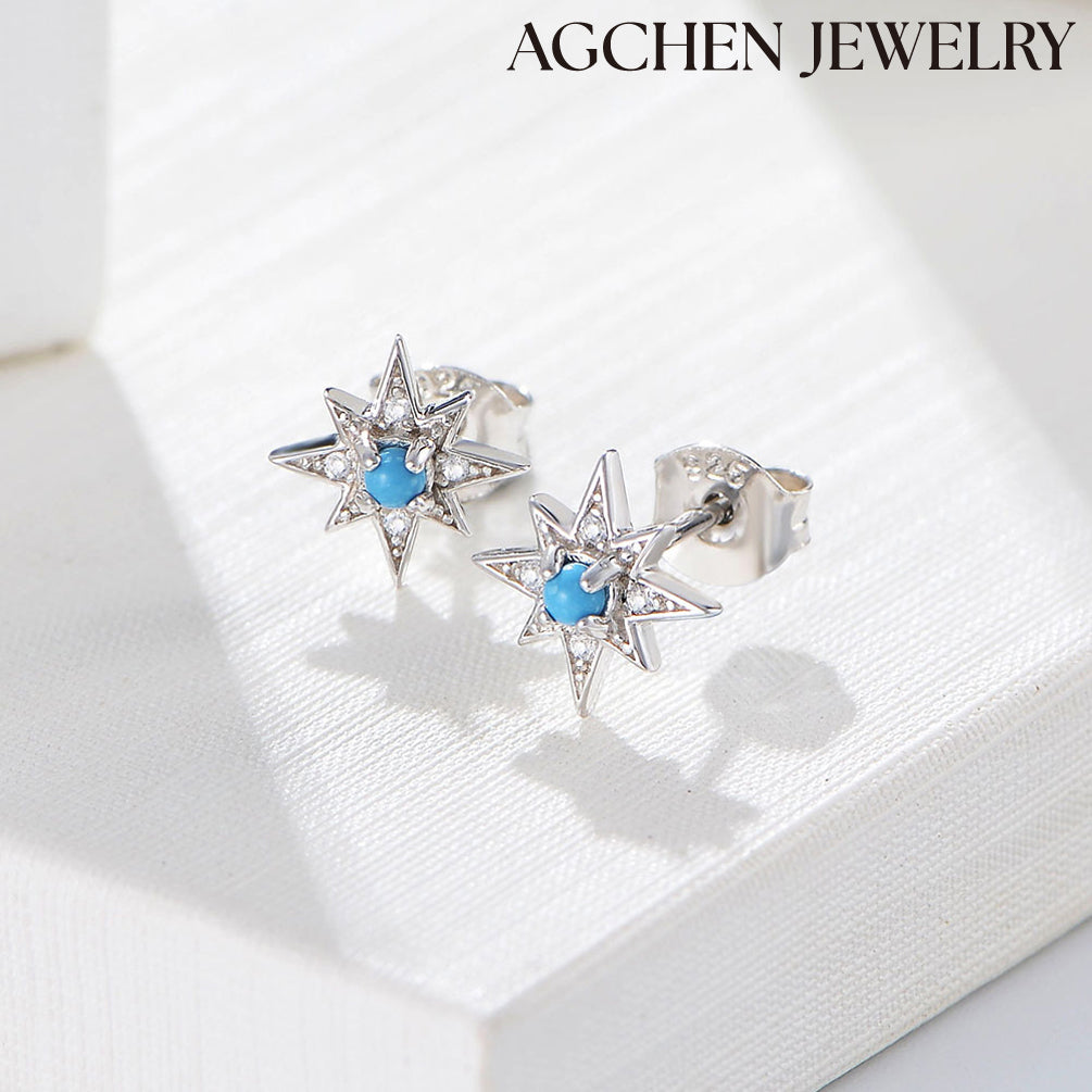 blue stone earrings blue sapphire earrings blue stud earrings 