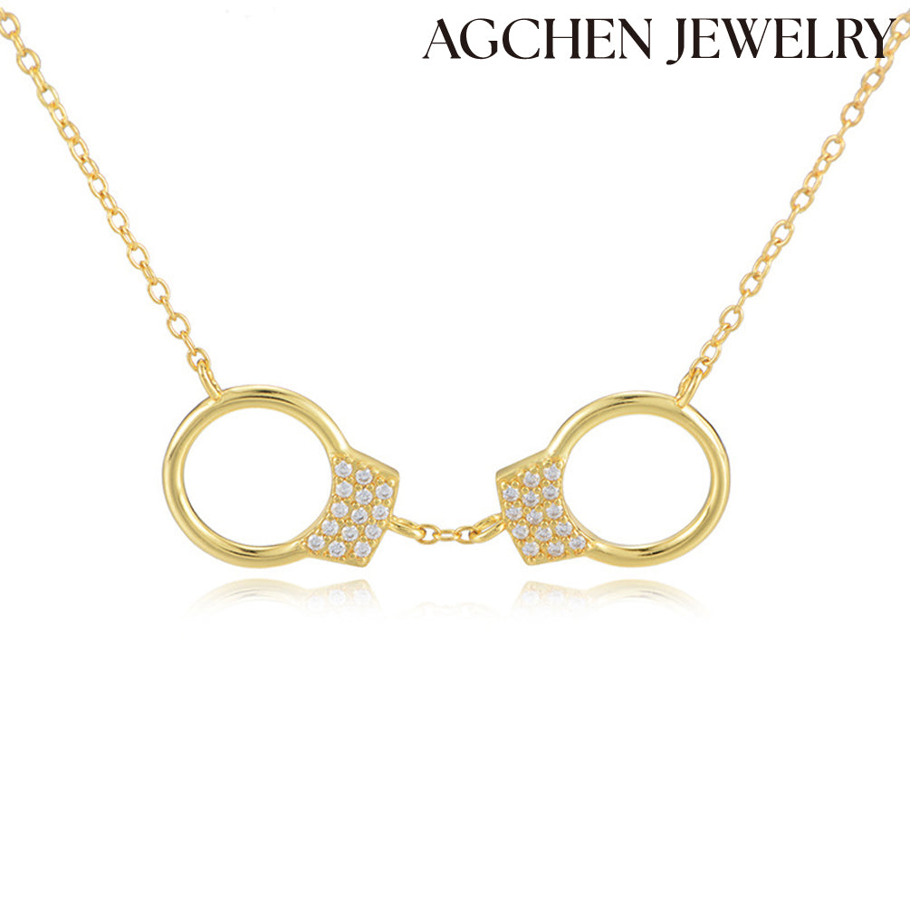 personalised gold necklace yellow gold necklace agchen jewellery 