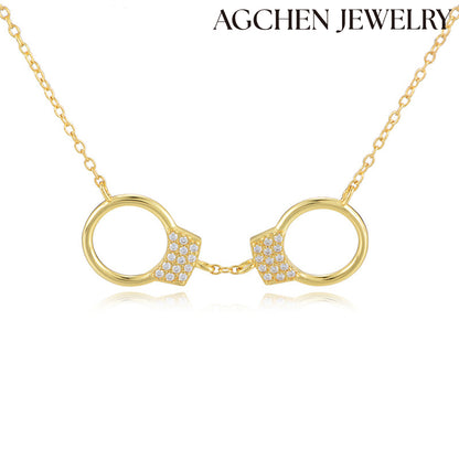 personalised gold necklace yellow gold necklace agchen jewellery 
