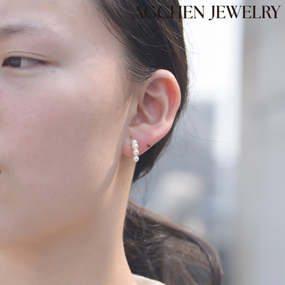 Minimalist Pearl Earrings agchenjewelry agjewelry agfashion