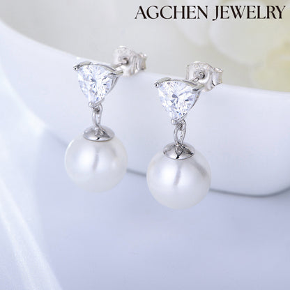 pearl stud earrings pearl set pearl engagement rings