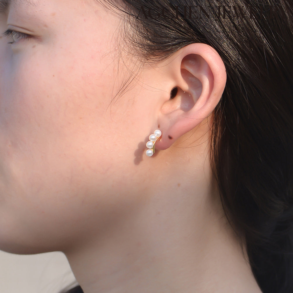  cultured pearl earrings pearl stud earrings gold original pearl earrings