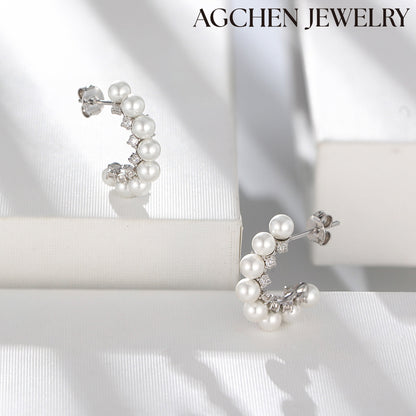 crystal stud earrings  tiny gold hoop earrings  diamante earrings