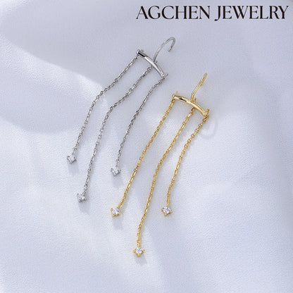 rose gold drop earrings  crystal drop earringslong drop earrings sterling silver drop earrings chain drop earrings