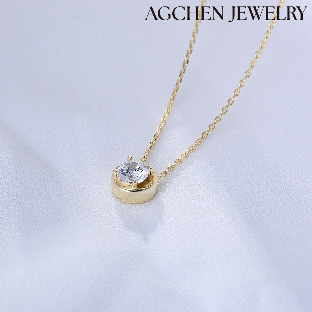 sunflower necklace gold real gold initial necklace  agchenjewellery