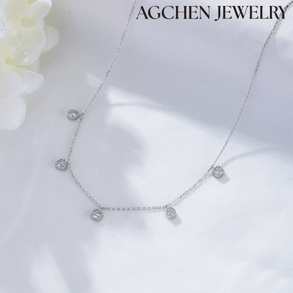 gold plated silver necklace paperclip necklace gold agchenjewellery