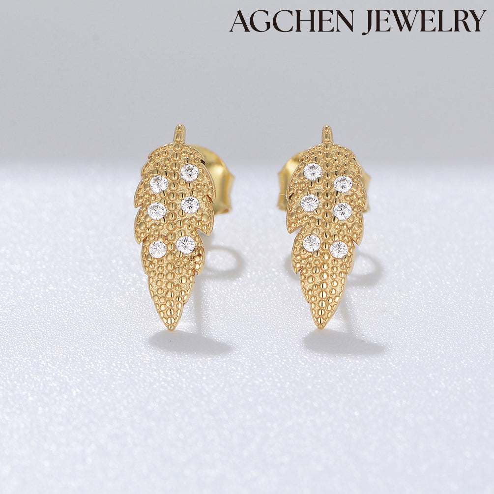 white stone earrings 14k gold stud earrings 