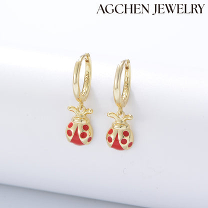 Ladybug Earrings agchenjewelry red earringsred tassel earrings