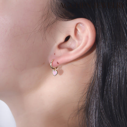  red heart earrings pinkheart earring  swarovski heart earrings  pandora heart hoop earrings