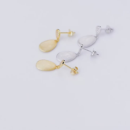 sterling silver drop earrings  emerald drop earrings  chain drop earrings
