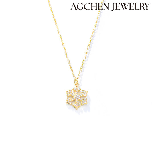 snowflake necklacelight weight gold necklace 22k saudi gold necklace price agchenjewellery 