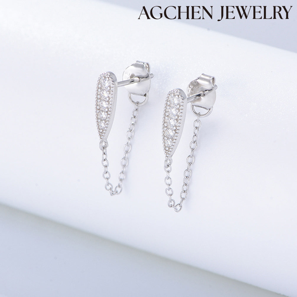 agchen jewelry zirconia earrings maroon earrings gold and pearl earrings