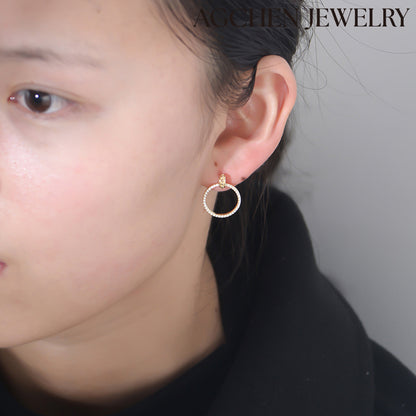 Minimalist Circular Earrings agchenjewelry sterling silver hoop earrings